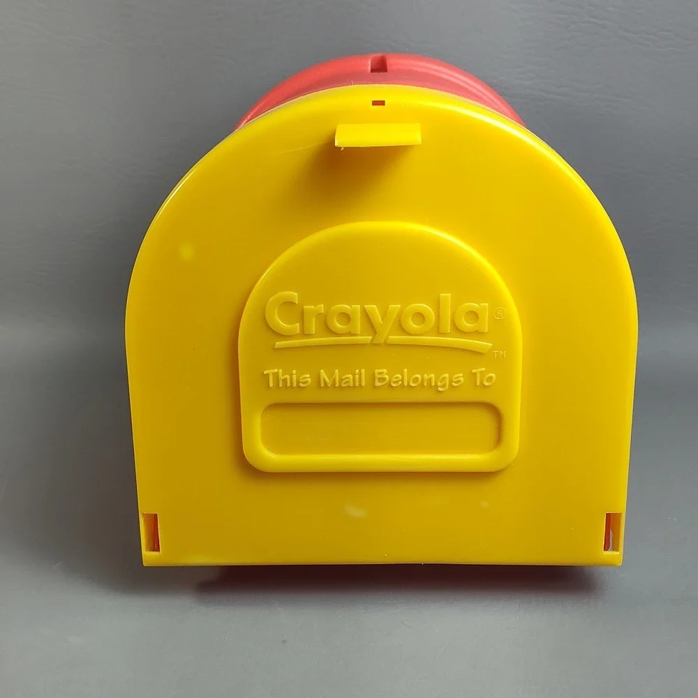 Crayola Vintage Plastic Mailbox Toy With Flag Crayon Play Pretend Toy Kids Red - Picture 3 of 14